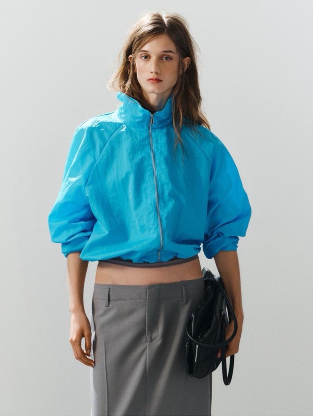 ZARA TECHNICAL FABRIC ZIP JACKET